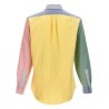 Patchwork shirt with logo embroidery