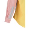 Patchwork shirt with logo embroidery
