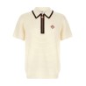 'Waffle stitch' knit polo shirt