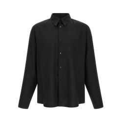Wool shirt with pocket