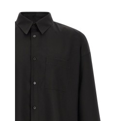 Wool shirt with pocket