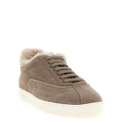 Diamond detail suede sneakers