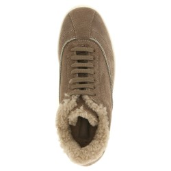 Diamond detail suede sneakers