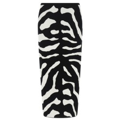 Zebra intarsia skirt
