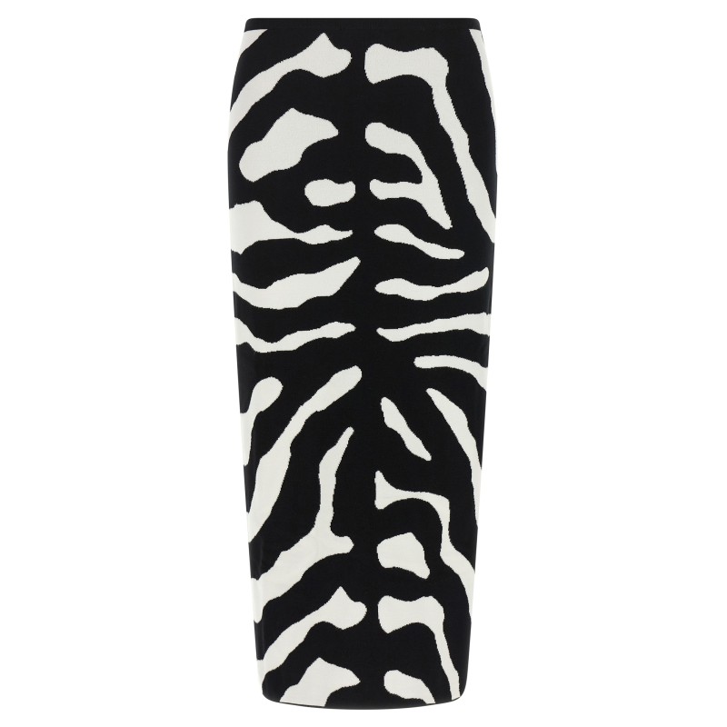 Zebra intarsia skirt