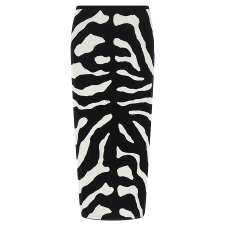 Zebra intarsia skirt