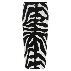 Zebra intarsia skirt