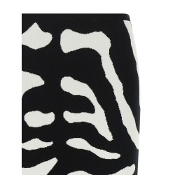 Zebra intarsia skirt
