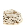 Knitted pin with drawstring