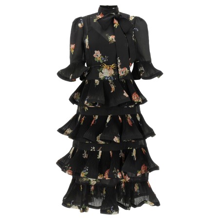 Pleated Sleeved dress