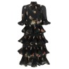 Pleated Sleeved dress