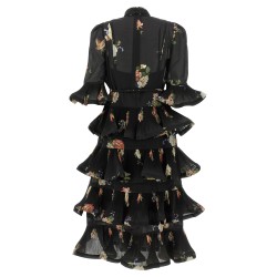 Pleated Sleeved dress