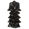 Pleated Sleeved dress