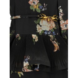 Pleated Sleeved dress