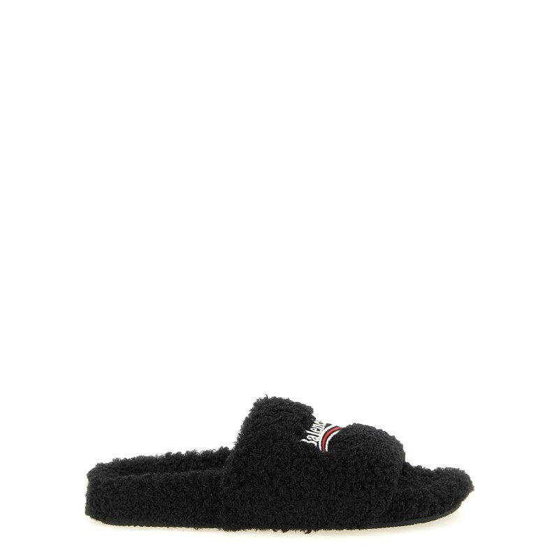 'Furry' open sandals