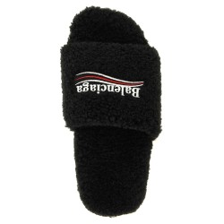'Furry' open sandals