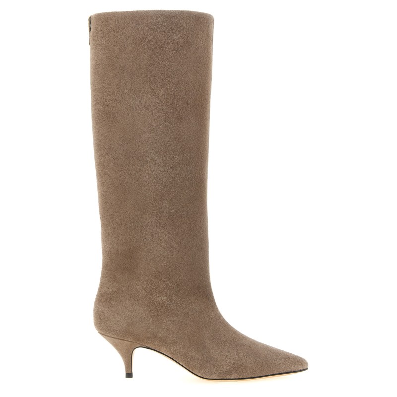 High suede boots