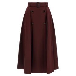 Gabardine trench coat skirt