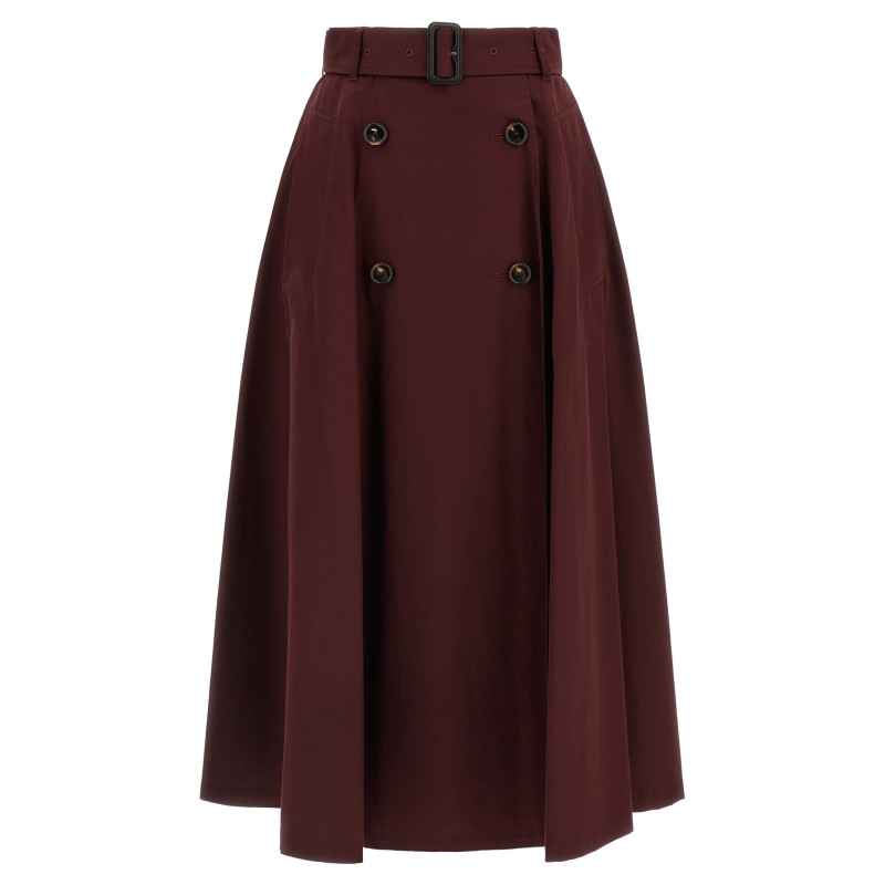 Gabardine trench coat skirt