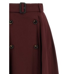 Gabardine trench coat skirt