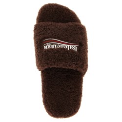 'Furry' open sandals