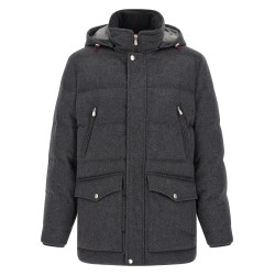 Membrane wool flannel parka