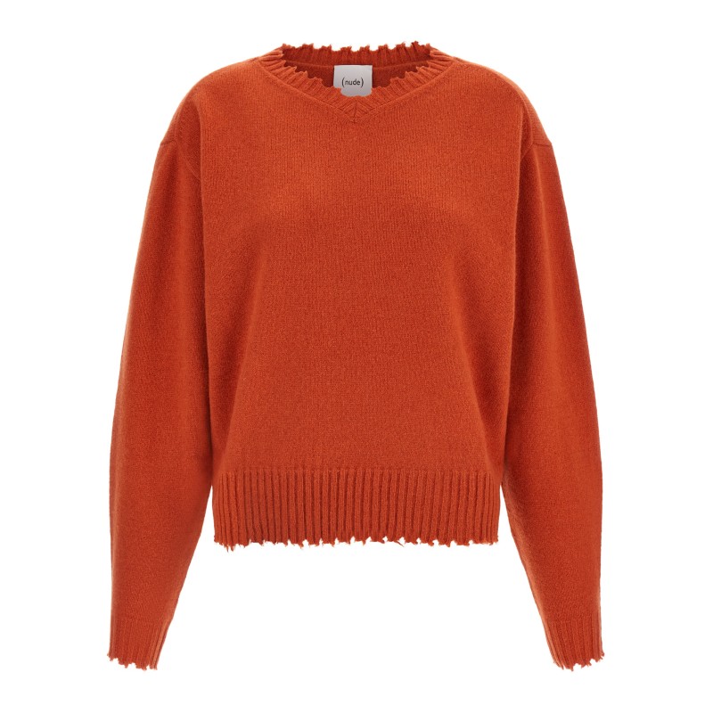 Fringed hem sweater