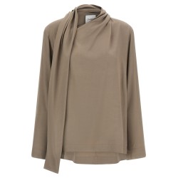 Draped panel blouse