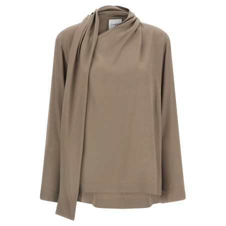 Draped panel blouse