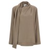 Draped panel blouse