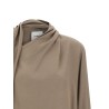 Draped panel blouse