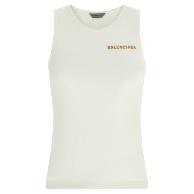 Logo embroidery tank top