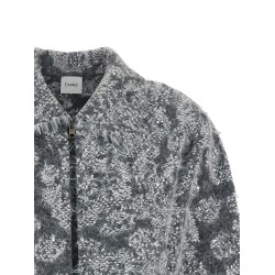 Jacquard knit cardigan
