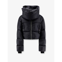 Crop-fit nylon down jacket