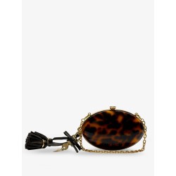 Oval resin clutch bag