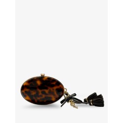 Oval resin clutch bag