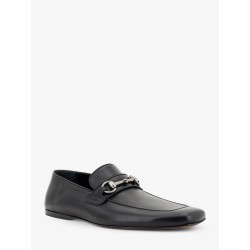 Leather loafers with metal Horsebit