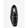 Leather loafers with metal Horsebit