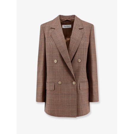 MXMastrale Wool Blazer with Prince of Wales Pattern