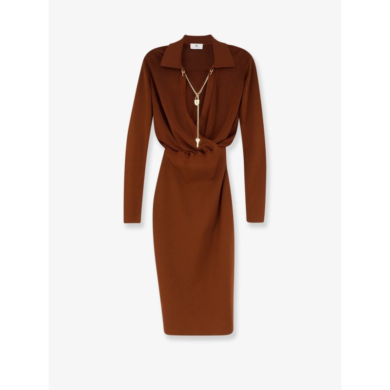 Viscose blend midi dress