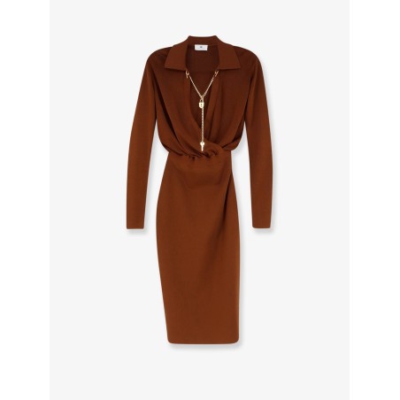 Viscose blend midi dress