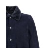 Shearling neck overshirt