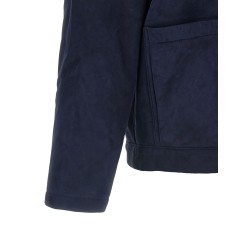 Shearling neck overshirt