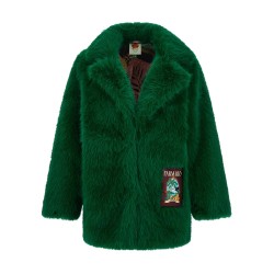 Faux fur graphic patch