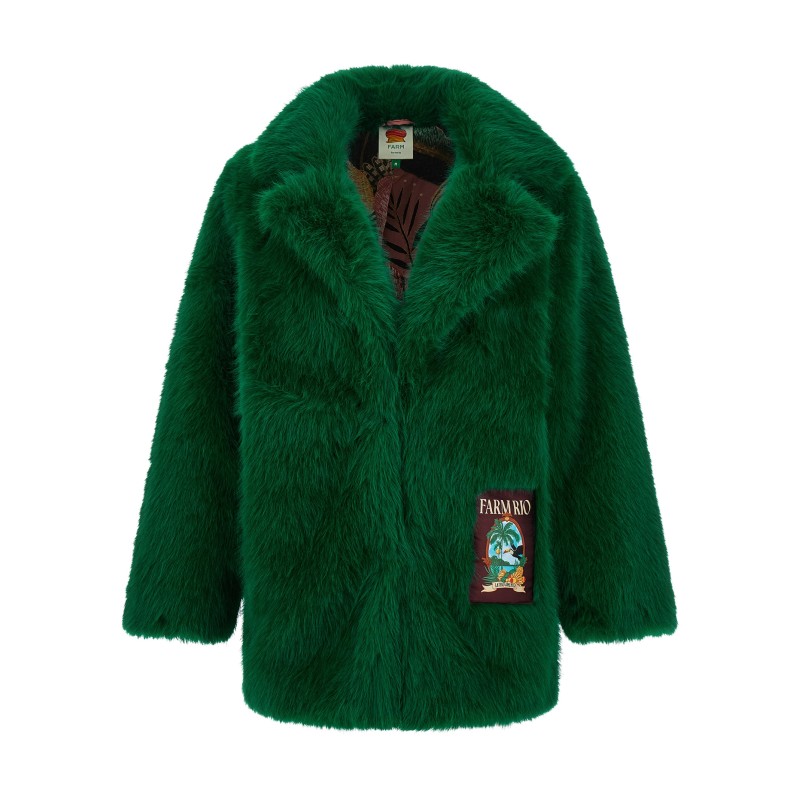Faux fur graphic patch