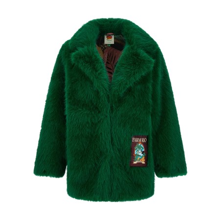 Faux fur graphic patch