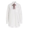 Logo pussy bow blouse