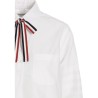 Logo pussy bow blouse