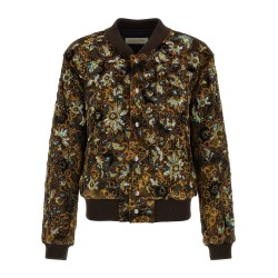 'Valtor' bomber jacket with embroideries and beads