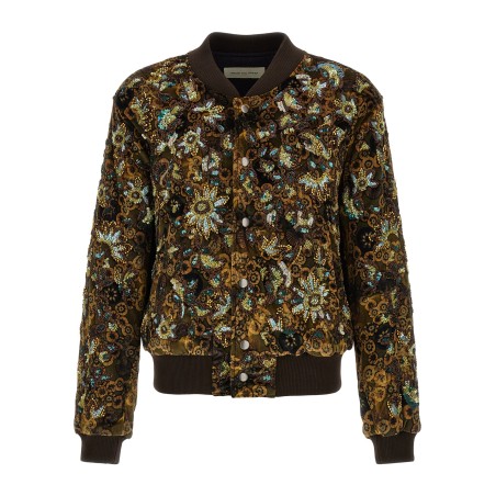 'Valtor' bomber jacket with embroideries and beads